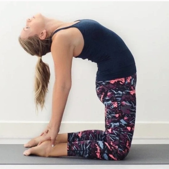 Sweaty Betty Power leggings 7/8 Length Multi Zip Pocket Crop Pink Floral Flow S - Picture 1 of 14